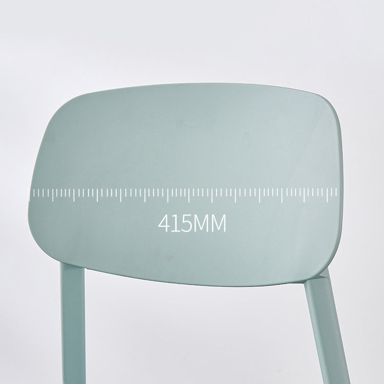 Sillas de comedor sin brazos con respaldo abierto Silla auxiliar de comedor apilable de plástico (juego de 4)