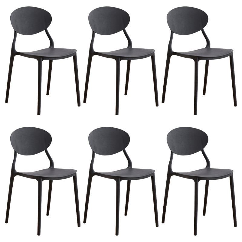 La salle à manger en plastique moderne préside la chaise latérale de salle à manger arrière ouverte sans bras pour le restaurant
