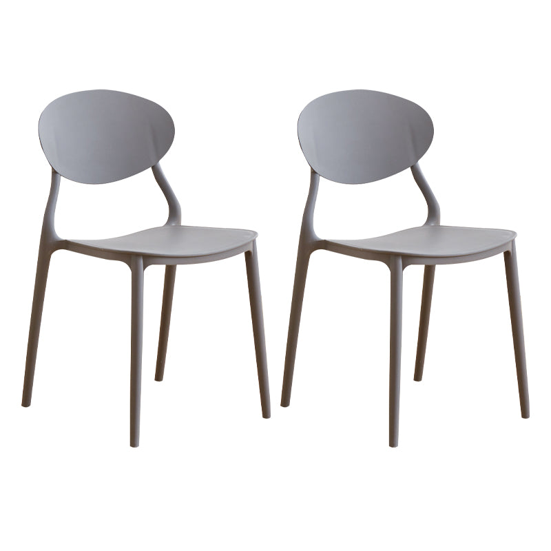 La salle à manger en plastique moderne préside la chaise latérale de salle à manger arrière ouverte sans bras pour le restaurant