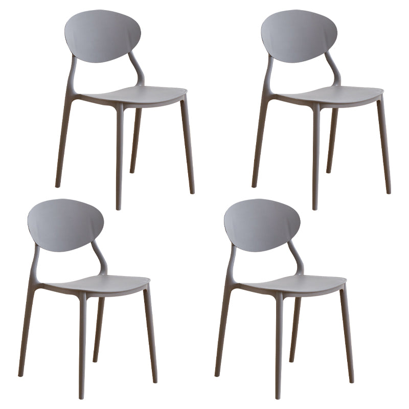 La salle à manger en plastique moderne préside la chaise latérale de salle à manger arrière ouverte sans bras pour le restaurant