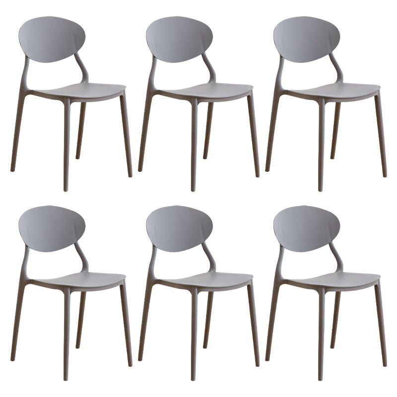 La salle à manger en plastique moderne préside la chaise latérale de salle à manger arrière ouverte sans bras pour le restaurant