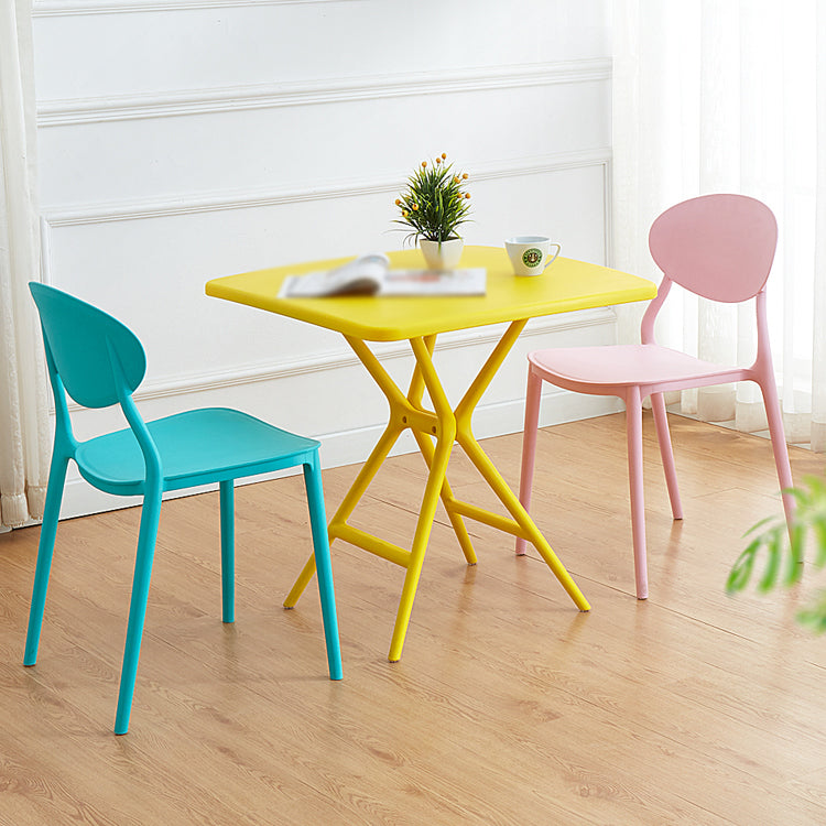 La salle à manger en plastique moderne préside la chaise latérale de salle à manger arrière ouverte sans bras pour le restaurant