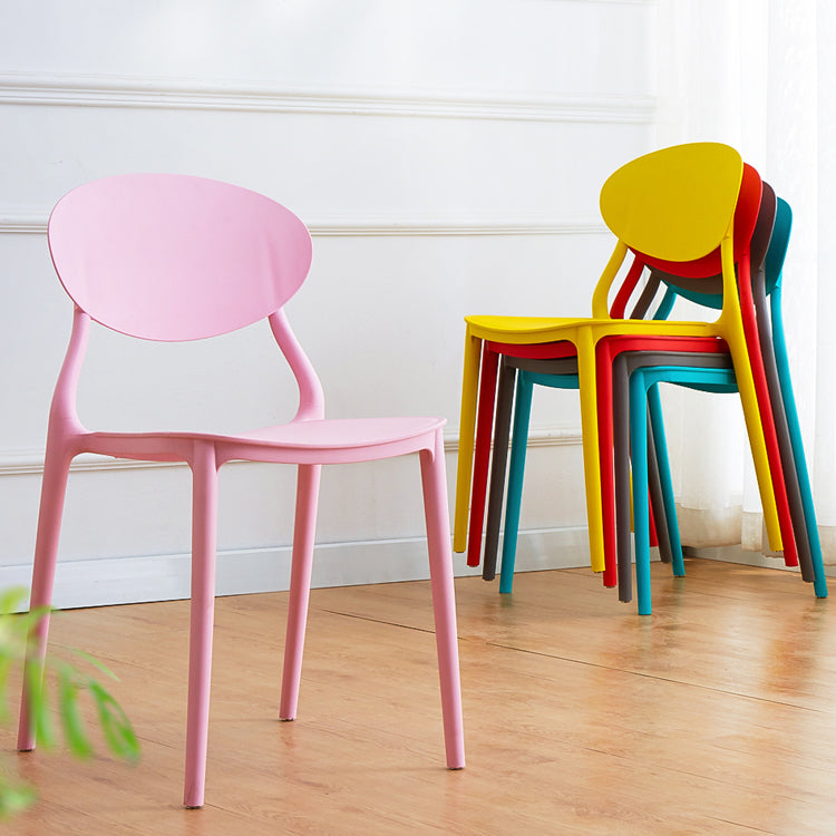 La salle à manger en plastique moderne préside la chaise latérale de salle à manger arrière ouverte sans bras pour le restaurant