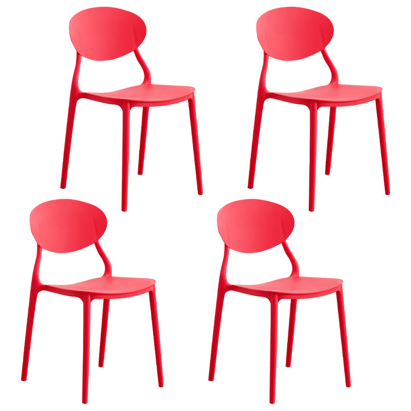 La salle à manger en plastique moderne préside la chaise latérale de salle à manger arrière ouverte sans bras pour le restaurant