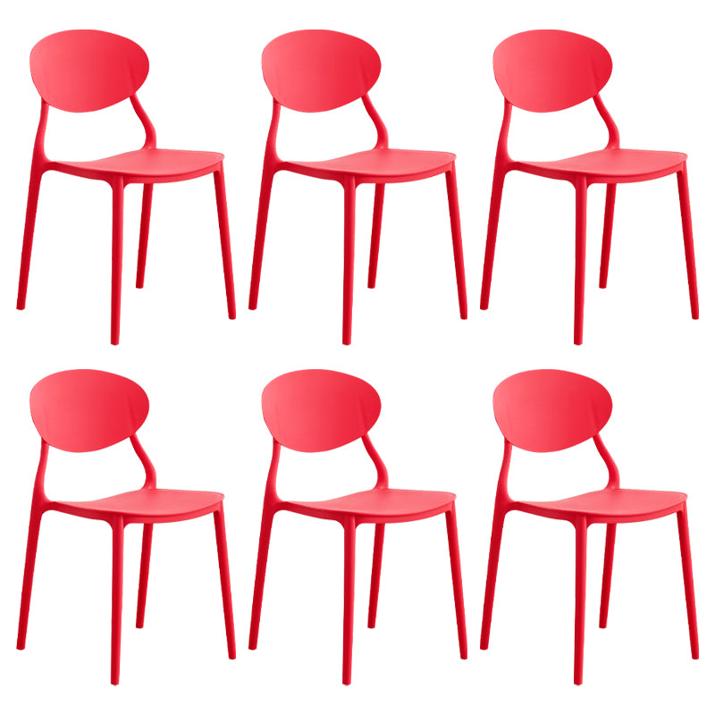 La salle à manger en plastique moderne préside la chaise latérale de salle à manger arrière ouverte sans bras pour le restaurant
