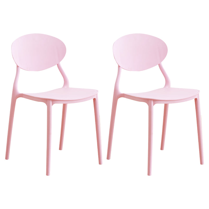 La salle à manger en plastique moderne préside la chaise latérale de salle à manger arrière ouverte sans bras pour le restaurant