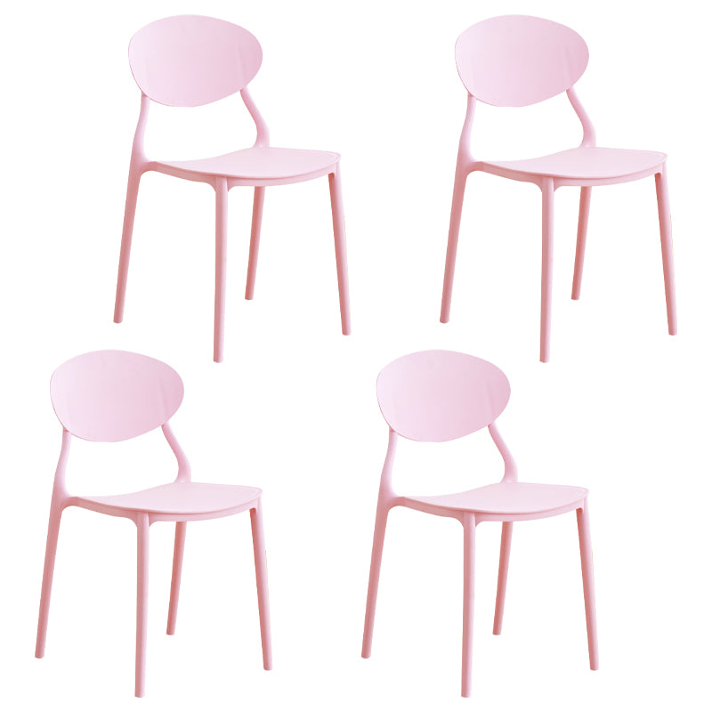 La salle à manger en plastique moderne préside la chaise latérale de salle à manger arrière ouverte sans bras pour le restaurant