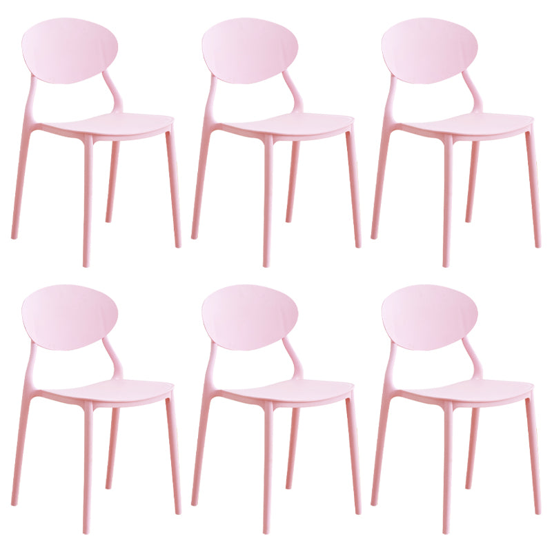 La salle à manger en plastique moderne préside la chaise latérale de salle à manger arrière ouverte sans bras pour le restaurant