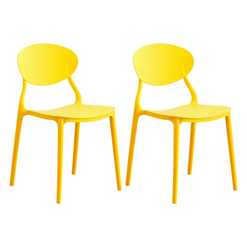 La salle à manger en plastique moderne préside la chaise latérale de salle à manger arrière ouverte sans bras pour le restaurant