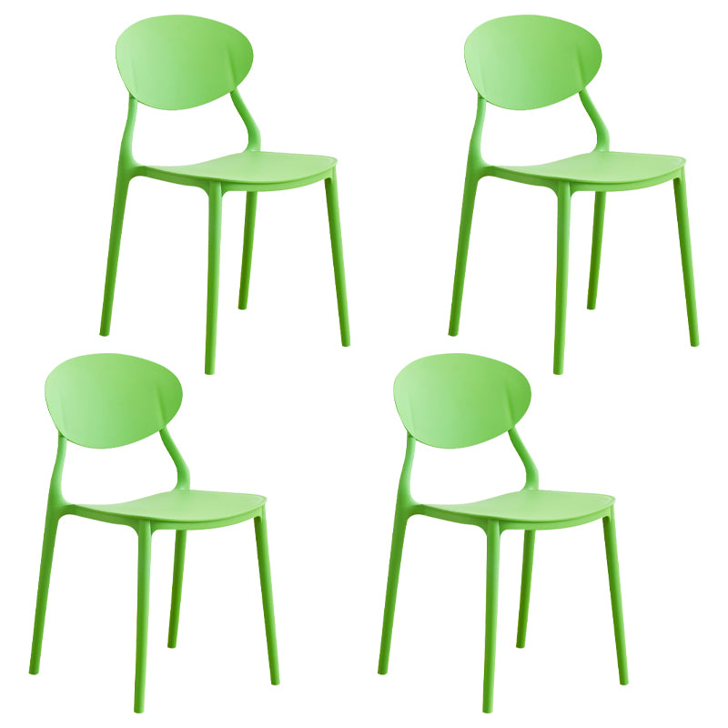 La salle à manger en plastique moderne préside la chaise latérale de salle à manger arrière ouverte sans bras pour le restaurant