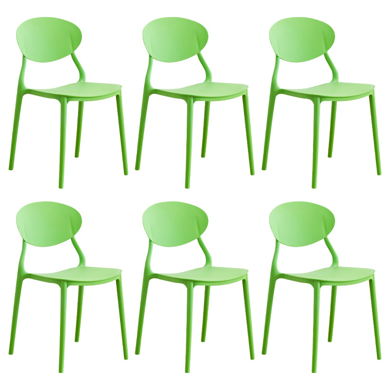 La salle à manger en plastique moderne préside la chaise latérale de salle à manger arrière ouverte sans bras pour le restaurant