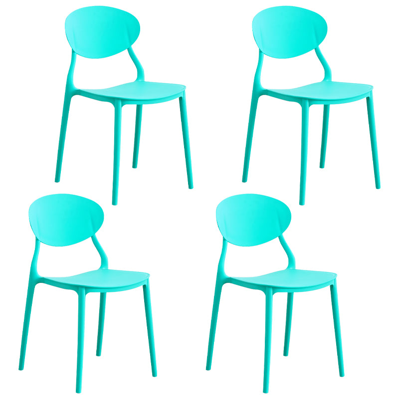 La salle à manger en plastique moderne préside la chaise latérale de salle à manger arrière ouverte sans bras pour le restaurant