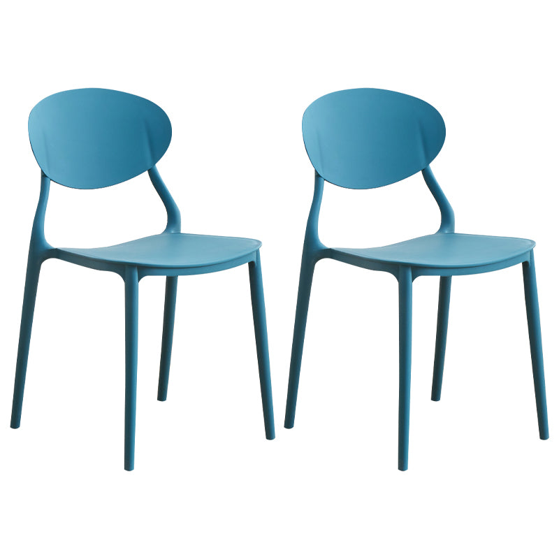 La salle à manger en plastique moderne préside la chaise latérale de salle à manger arrière ouverte sans bras pour le restaurant