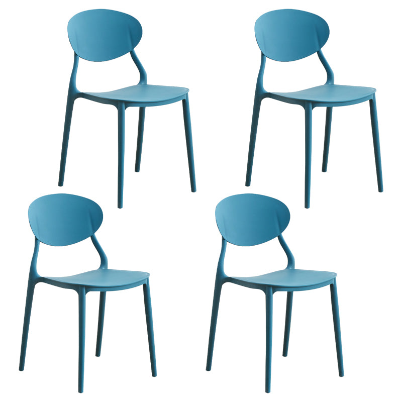 La salle à manger en plastique moderne préside la chaise latérale de salle à manger arrière ouverte sans bras pour le restaurant