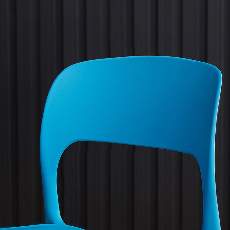 Contemporary Plastic Dining Room Chairs Armless Open Back Dining Side Chair for Room Use