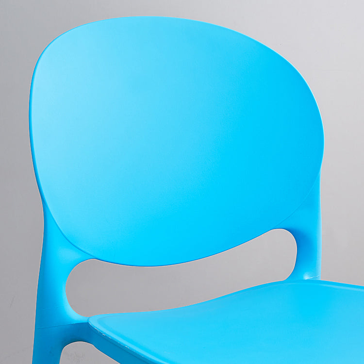 Modern Plastic Dining Room Chairs Open Back Dining Side Armless Chair for Restaurant