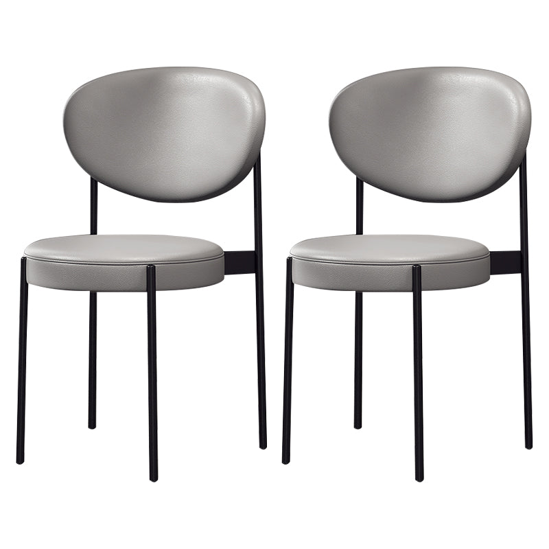 Modern Metal Dining Room Chairs Armless Open Back Dining Side Chair for Restaurant