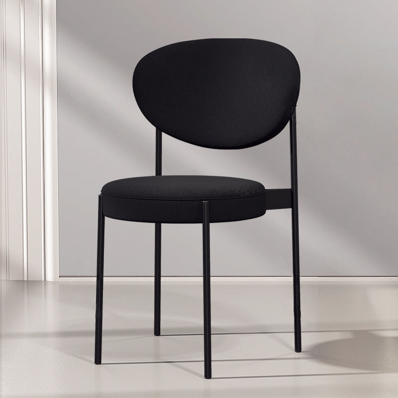 Glam Style Metal Dining Room Chairs Armless Open Back Dining Side Chair for Restaurant