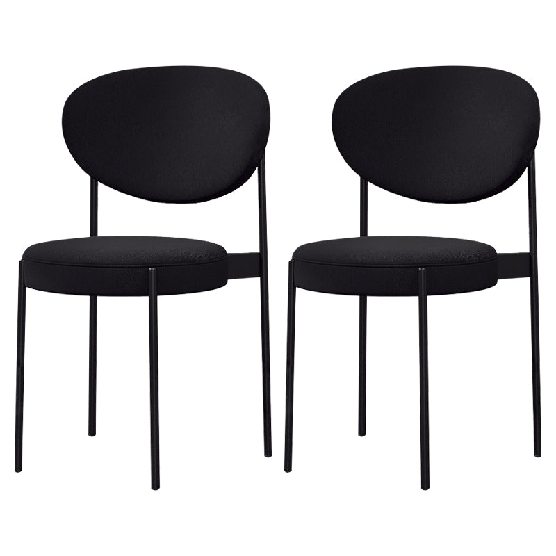 Glam Style Metal Dining Room Chairs Armless Open Back Dining Side Chair for Restaurant