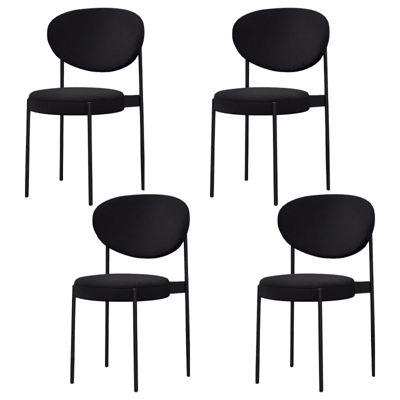 Glam Style Metal Dining Room Chairs Armless Open Back Dining Side Chair for Restaurant