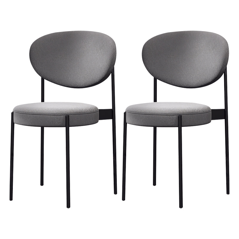 Glam Style Metal Dining Room Chairs Armless Open Back Dining Side Chair for Restaurant