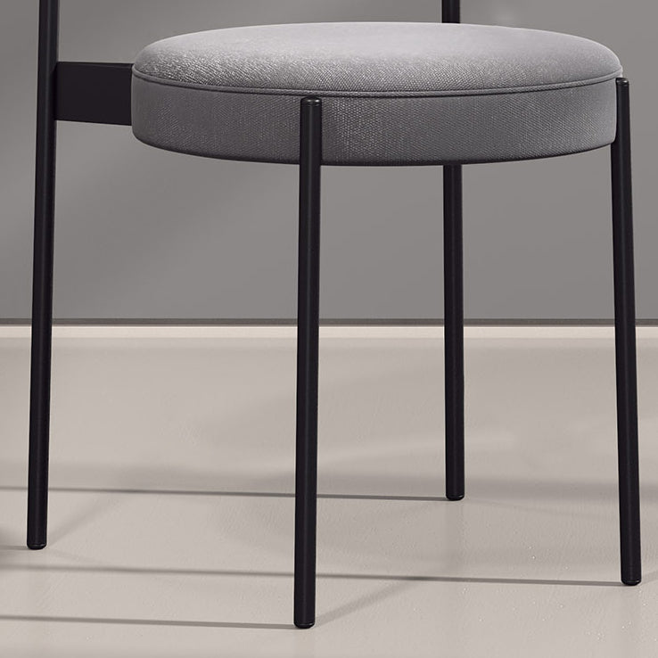 Glam Style Metal Dining Room Chairs Armless Open Back Dining Side Chair for Restaurant