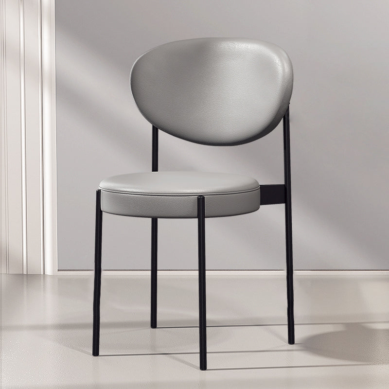 Glam Style Metal Dining Room Chairs Armless Open Back Dining Side Chair for Restaurant