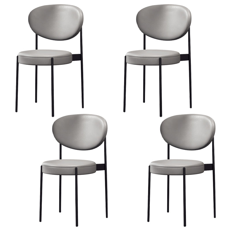 Glam Style Metal Dining Room Chairs Armless Open Back Dining Side Chair for Restaurant