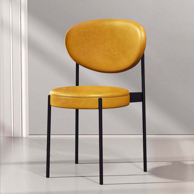 Glam Style Metal Dining Room Chairs Armless Open Back Dining Side Chair for Restaurant
