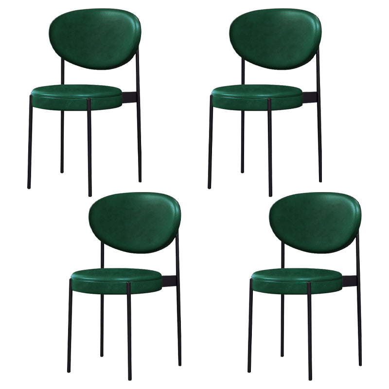 Glam Style Metal Dining Room Chairs Armless Open Back Dining Side Chair for Restaurant