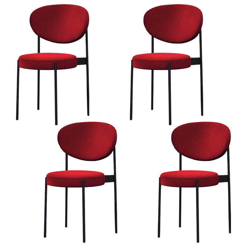 Glam Style Metal Dining Room Chairs Armless Open Back Dining Side Chair for Restaurant
