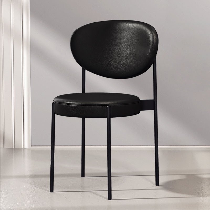 Glam Style Metal Dining Room Chairs Armless Open Back Dining Side Chair for Restaurant