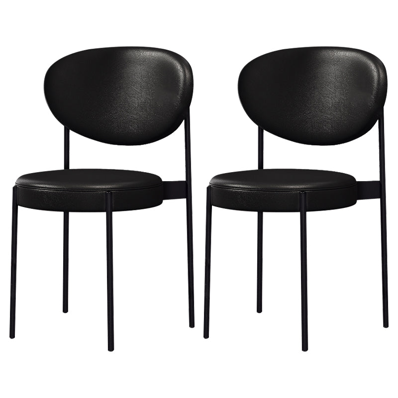 Glam Style Metal Dining Room Chairs Armless Open Back Dining Side Chair for Restaurant