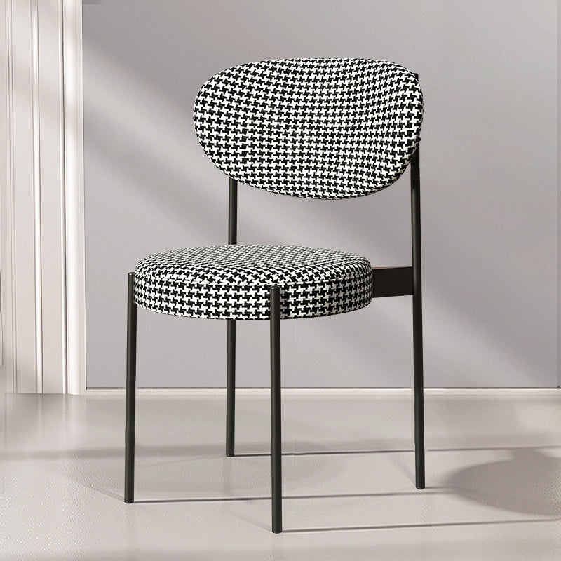 Glam Style Metal Dining Room Chairs Armless Open Back Dining Side Chair for Restaurant