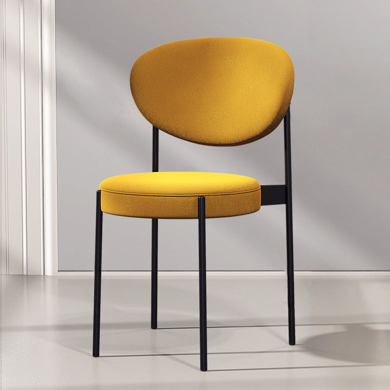 Glam Style Metal Dining Room Chairs Armless Open Back Dining Side Chair for Restaurant