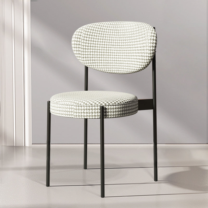 Glam Style Metal Dining Room Chairs Armless Open Back Dining Side Chair for Restaurant