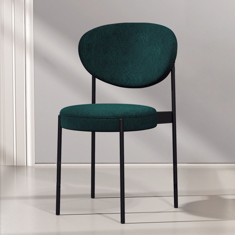 Glam Style Metal Dining Room Chairs Armless Open Back Dining Side Chair for Restaurant