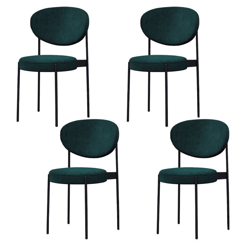 Glam Style Metal Dining Room Chairs Armless Open Back Dining Side Chair for Restaurant