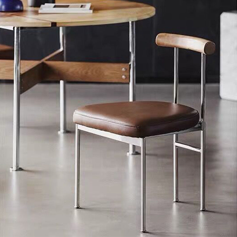 Ensemble de chaises en métal de style contemporain, chaise d'appoint de cuisine à dossier ouvert pour usage domestique