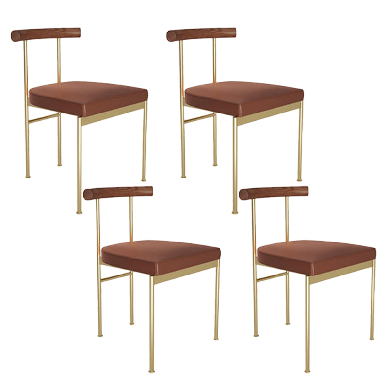 Ensemble de chaises en métal de style contemporain, chaise d'appoint de cuisine à dossier ouvert pour usage domestique