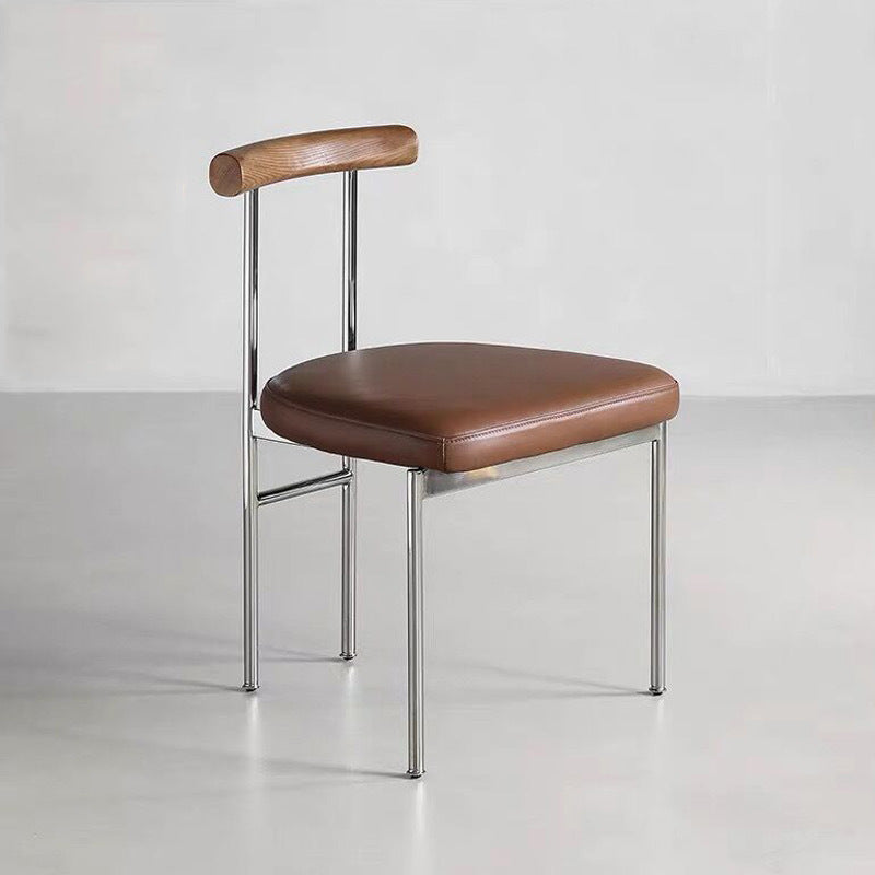 Ensemble de chaises en métal de style contemporain, chaise d'appoint de cuisine à dossier ouvert pour usage domestique