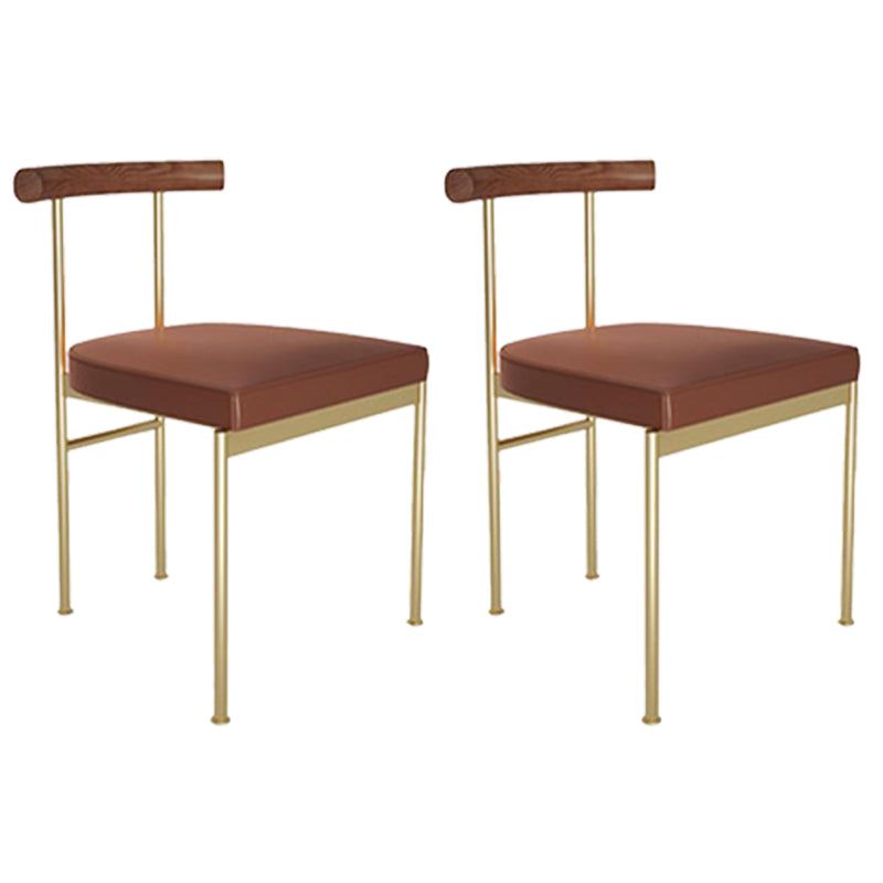 Ensemble de chaises en métal de style contemporain, chaise d'appoint de cuisine à dossier ouvert pour usage domestique