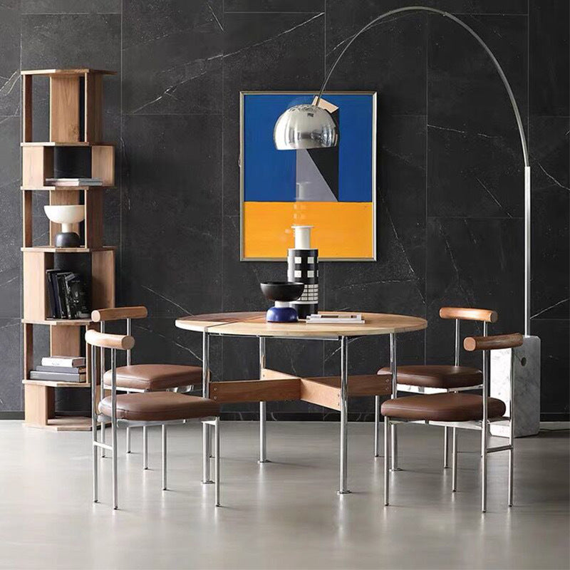 Ensemble de chaises en métal de style contemporain, chaise d'appoint de cuisine à dossier ouvert pour usage domestique