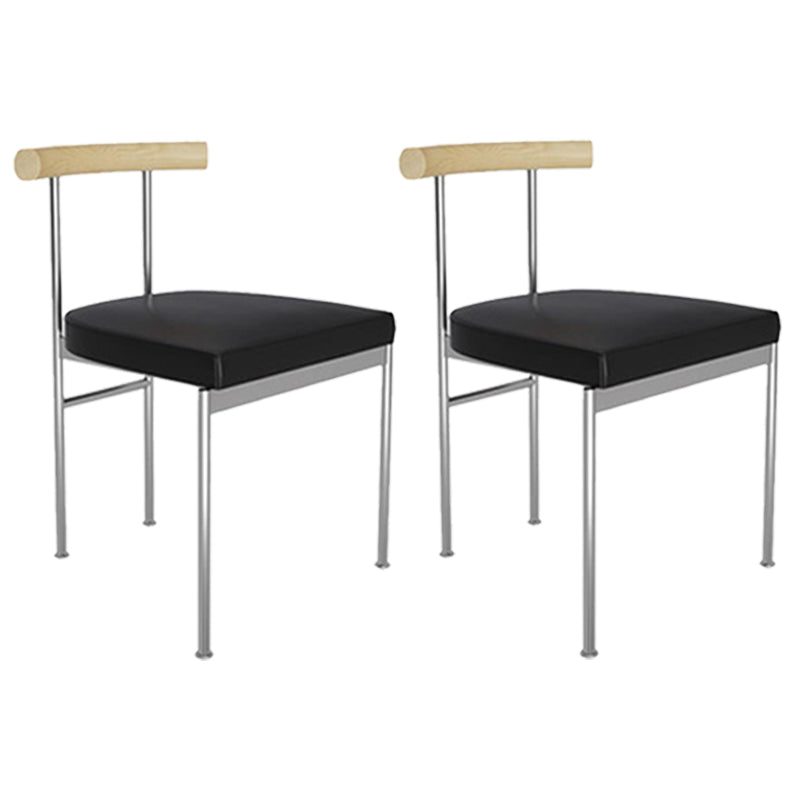 Ensemble de chaises en métal de style contemporain, chaise d'appoint de cuisine à dossier ouvert pour usage domestique