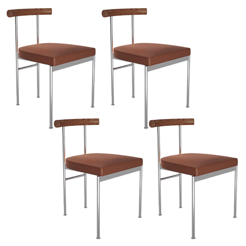 Ensemble de chaises en métal de style contemporain, chaise d'appoint de cuisine à dossier ouvert pour usage domestique