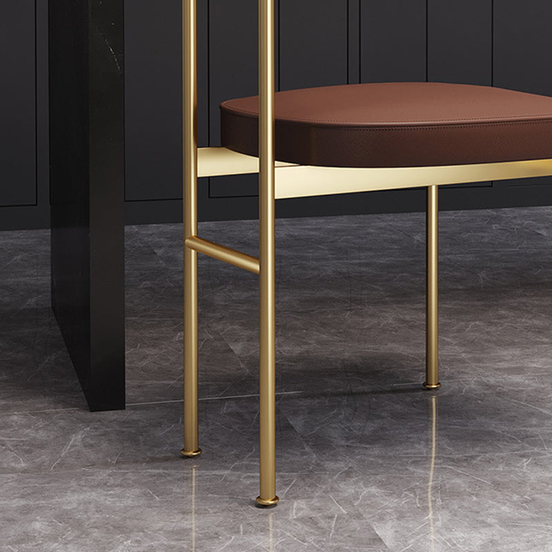 Ensemble de chaises en métal de style contemporain, chaise d'appoint de cuisine à dossier ouvert pour usage domestique