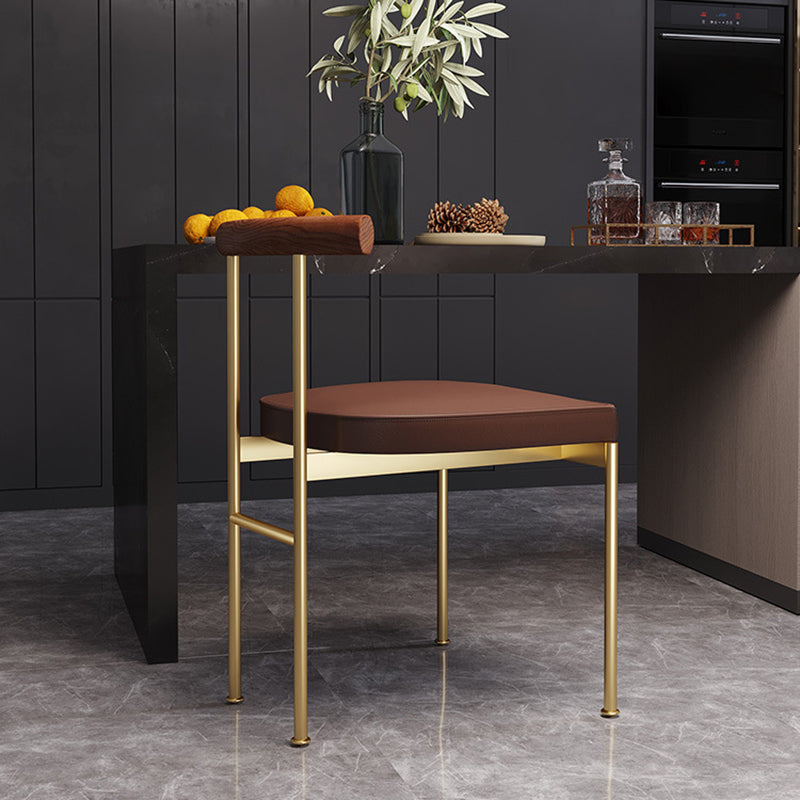 Ensemble de chaises en métal de style contemporain, chaise d'appoint de cuisine à dossier ouvert pour usage domestique