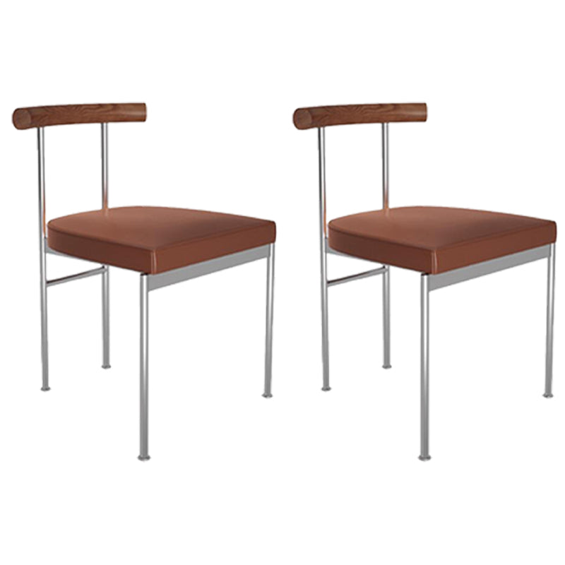 Ensemble de chaises en métal de style contemporain, chaise d'appoint de cuisine à dossier ouvert pour usage domestique