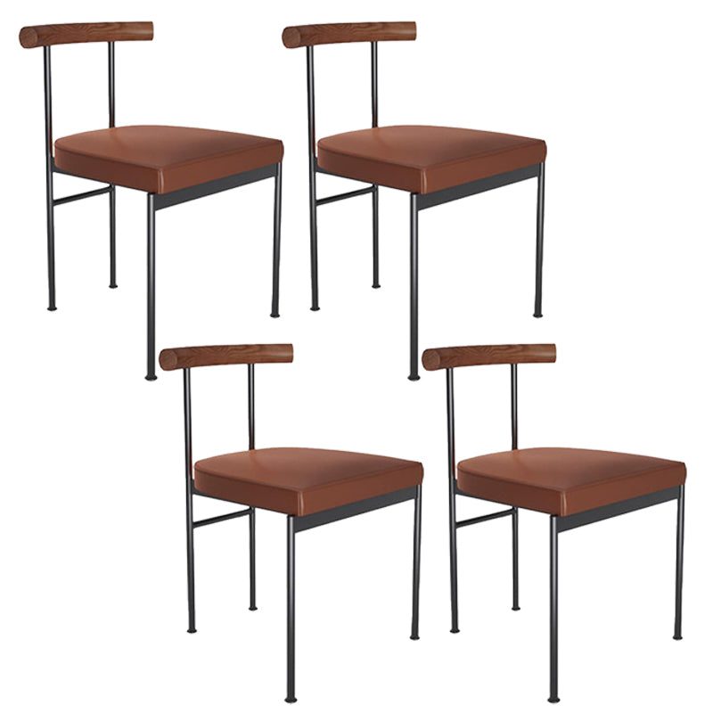 Ensemble de chaises en métal de style contemporain, chaise d'appoint de cuisine à dossier ouvert pour usage domestique