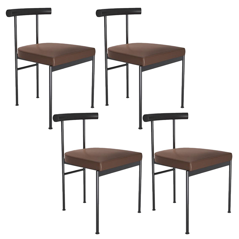 Ensemble de chaises en métal de style contemporain, chaise d'appoint de cuisine à dossier ouvert pour usage domestique